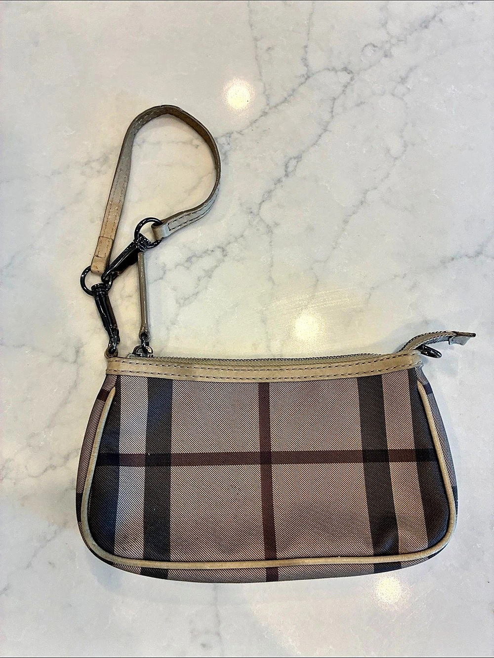 Burberry Nova check wristlet